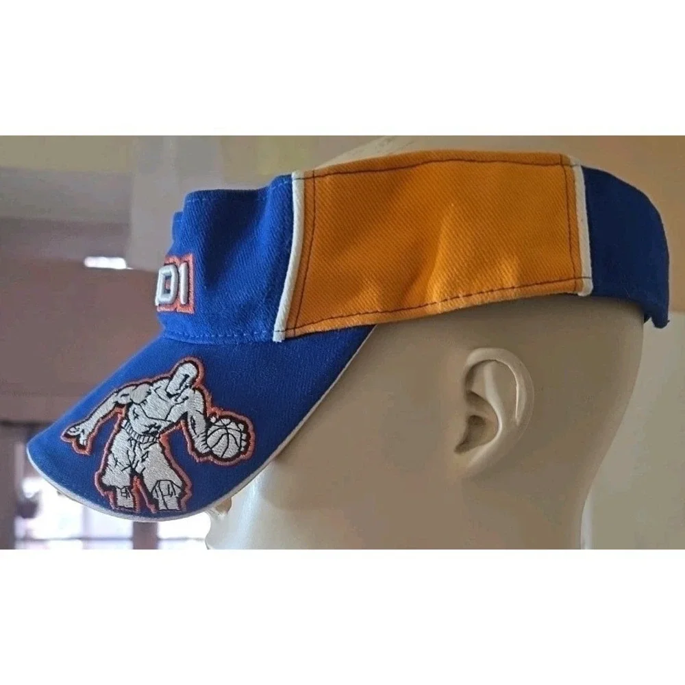 AND 1 VISOR Y2K HAT CAP VINTAGE Blue Yellow Basketball‎